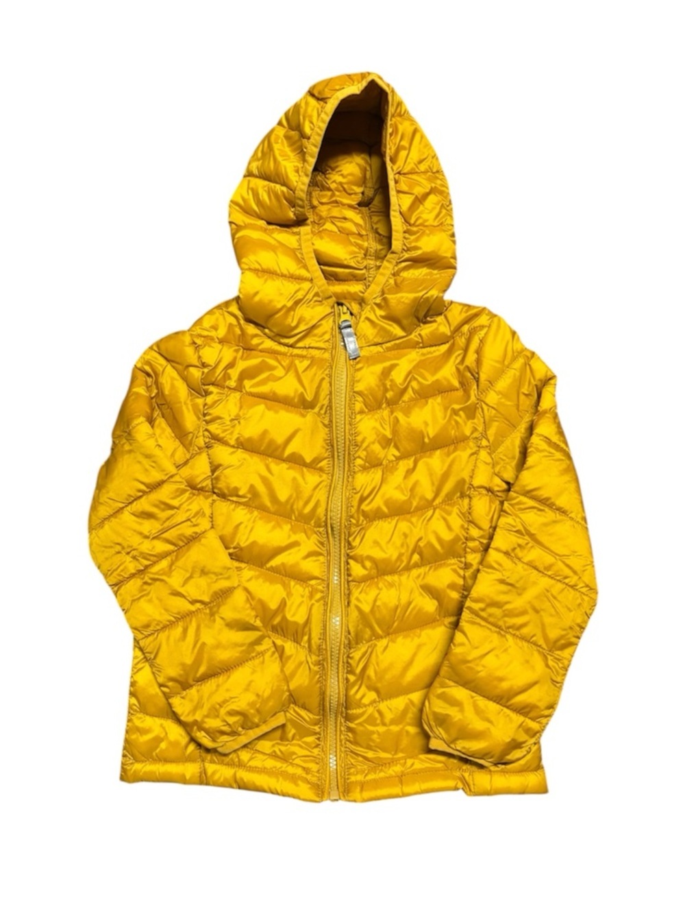 Core Life Kids Yellow Puffer Jacket Size 5-6 Hooded Lightweight Coat